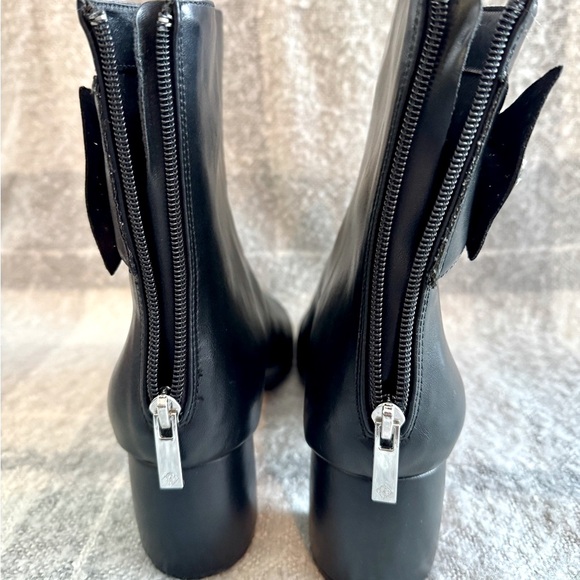 Nanette Lepore Black Ankle Boots with Studded Bow Detail Size 10 New in Box - Picture 6 of 13